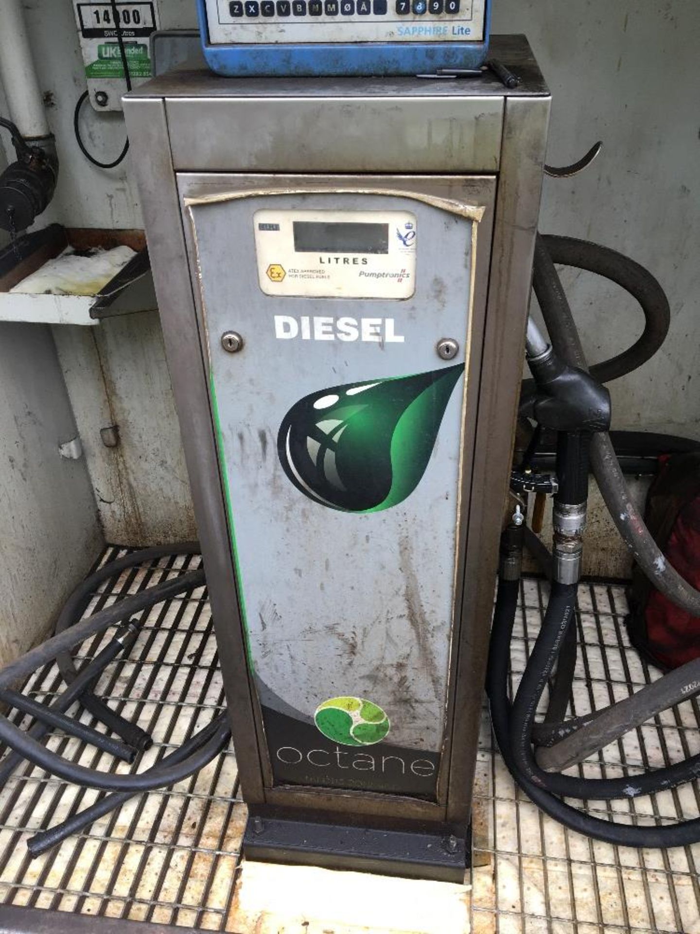 UK Bunded 14,000ltr steel diesel tank & Pumptronics Octane Dispenser Readout/Nozzle - Image 6 of 8