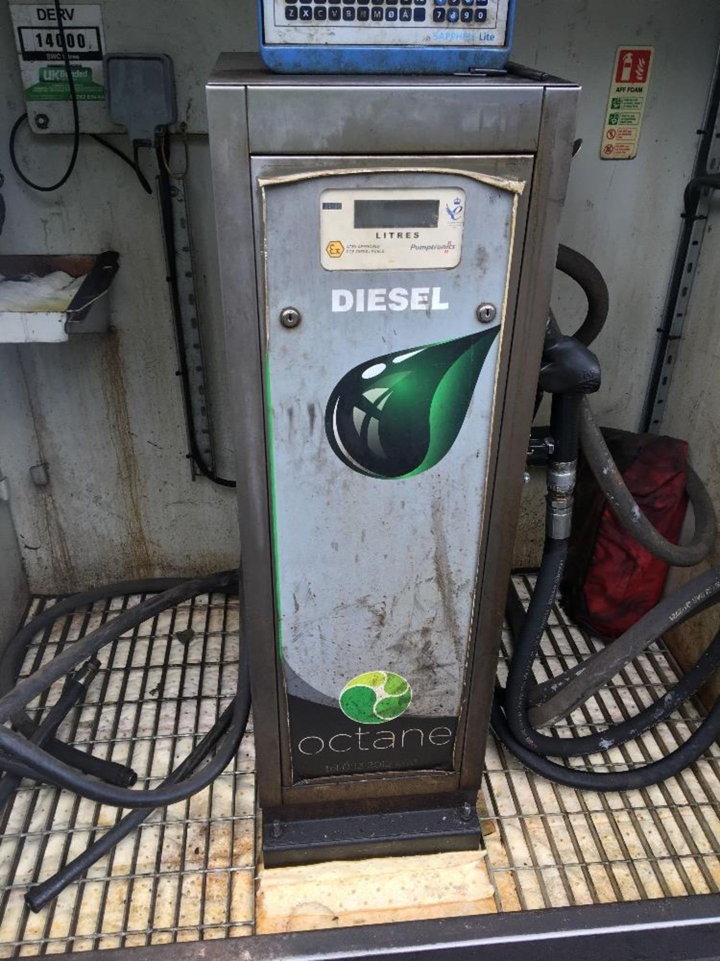 UK Bunded 14,000ltr steel diesel tank & Pumptronics Octane Dispenser Readout/Nozzle - Image 3 of 8