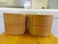 (2) Dwell Oak Bedside Cabinets