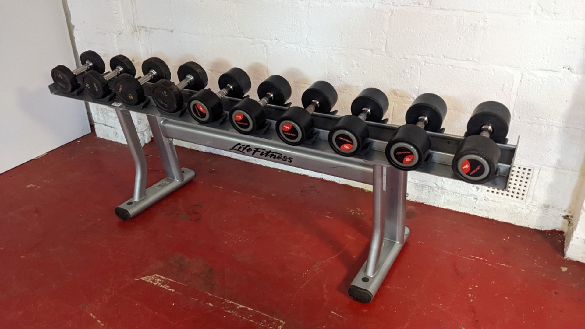 (3 Pairs) Life Fitness Dumbbells and (2 pairs) TuffTech Dumbbells with Life Fitness Rack - Image 3 of 6