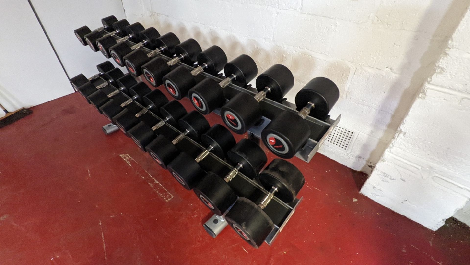 (10 Pairs) Life Fitness Dumbbells With Two Tier Rack - Image 5 of 7