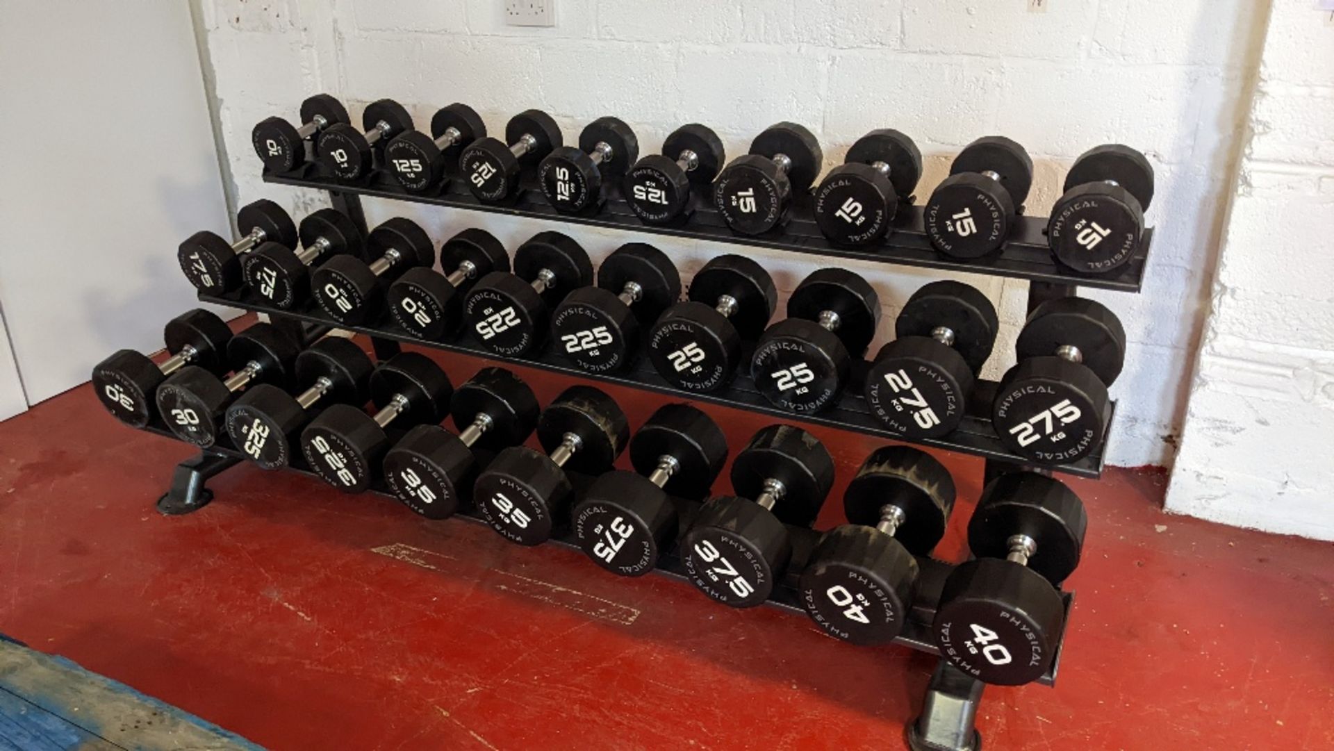(15 Pairs) Physical Performance Dumbbells With Three Tier Rack - Image 2 of 5
