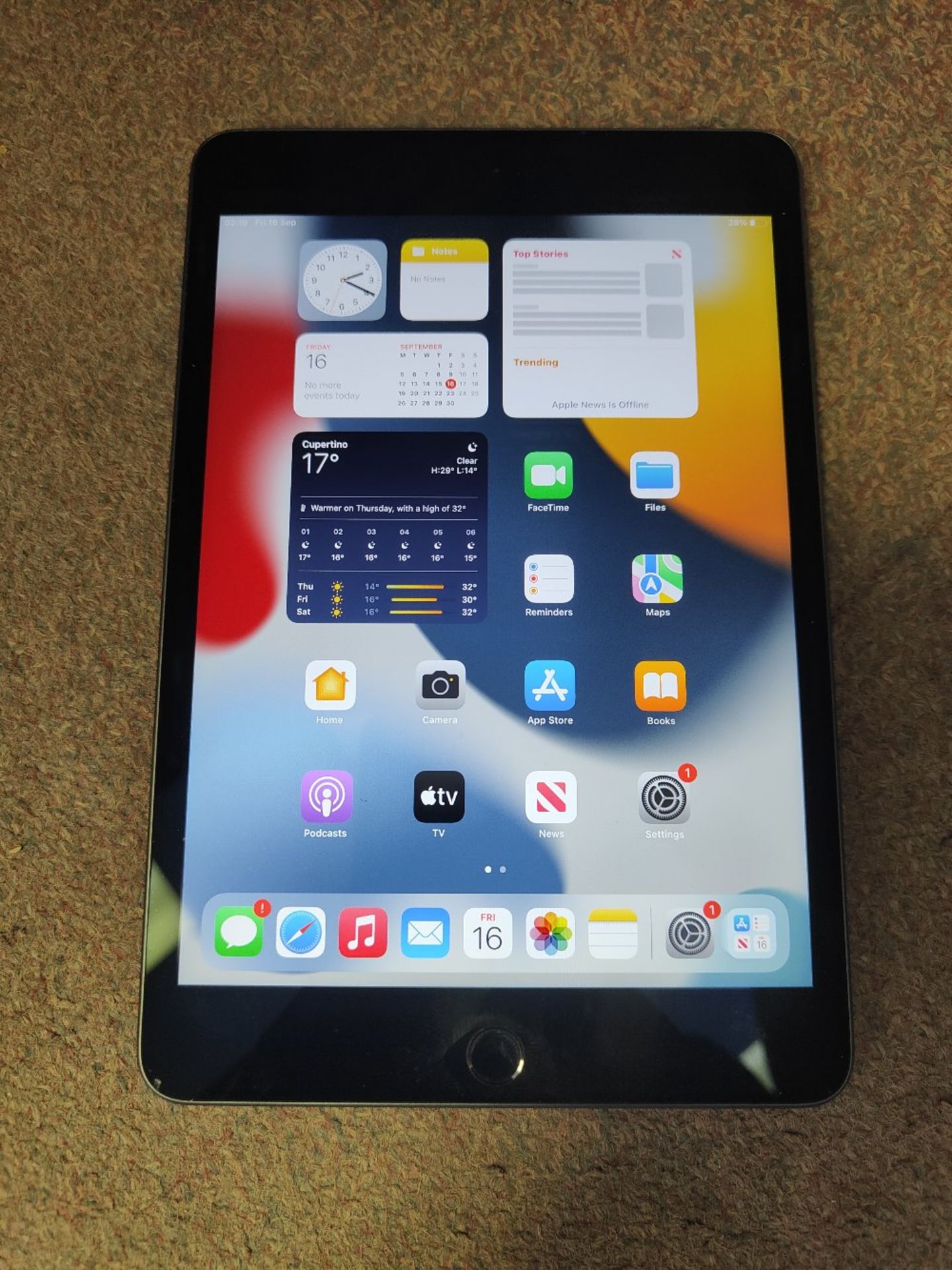 Apple iPad Mini 5th Gen 64GB Space Grey - WiFi Only