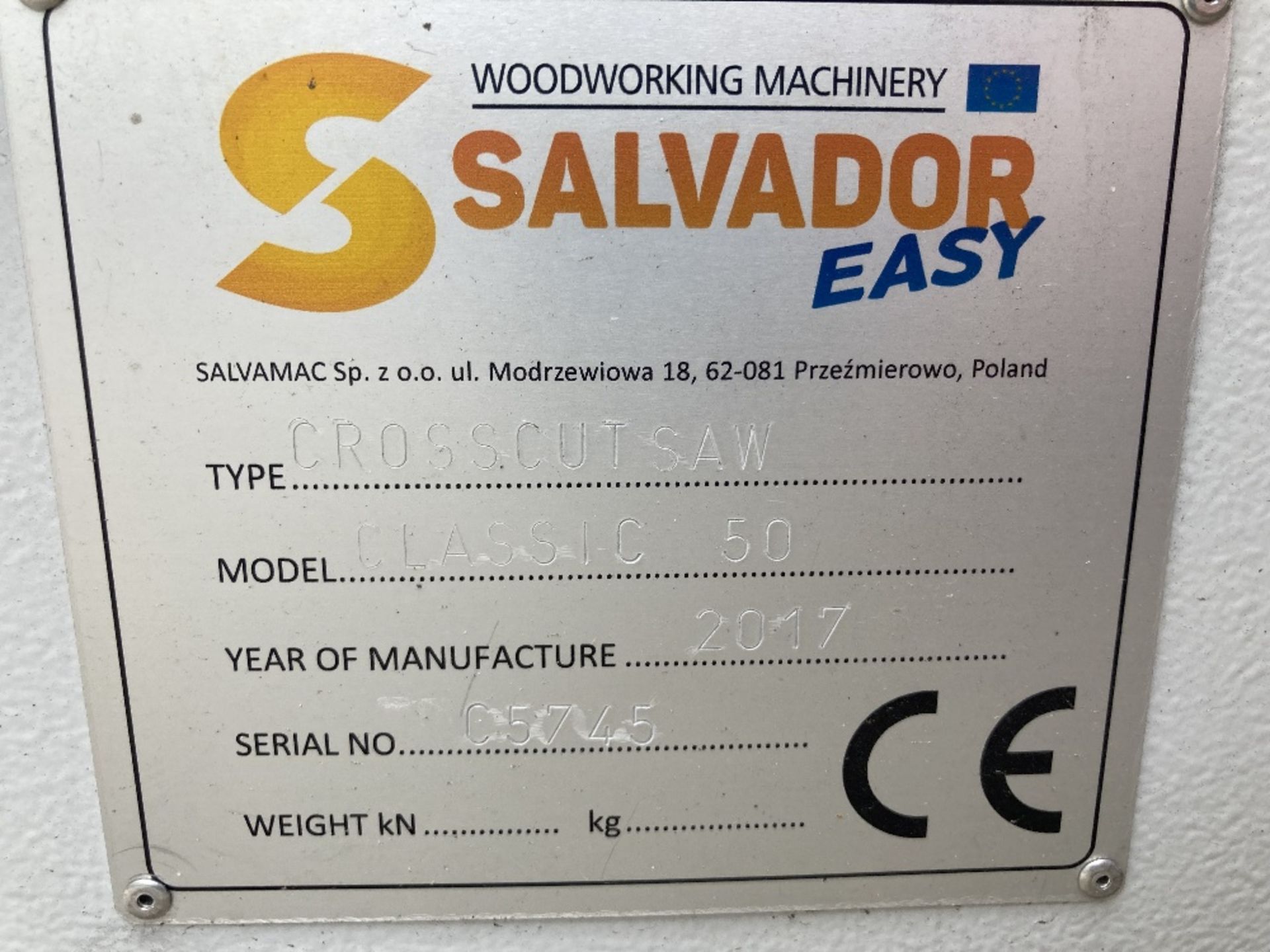 Salvador Easy Classic 50 Cross-Cut Saw & (2) Roller Tables - Image 4 of 15