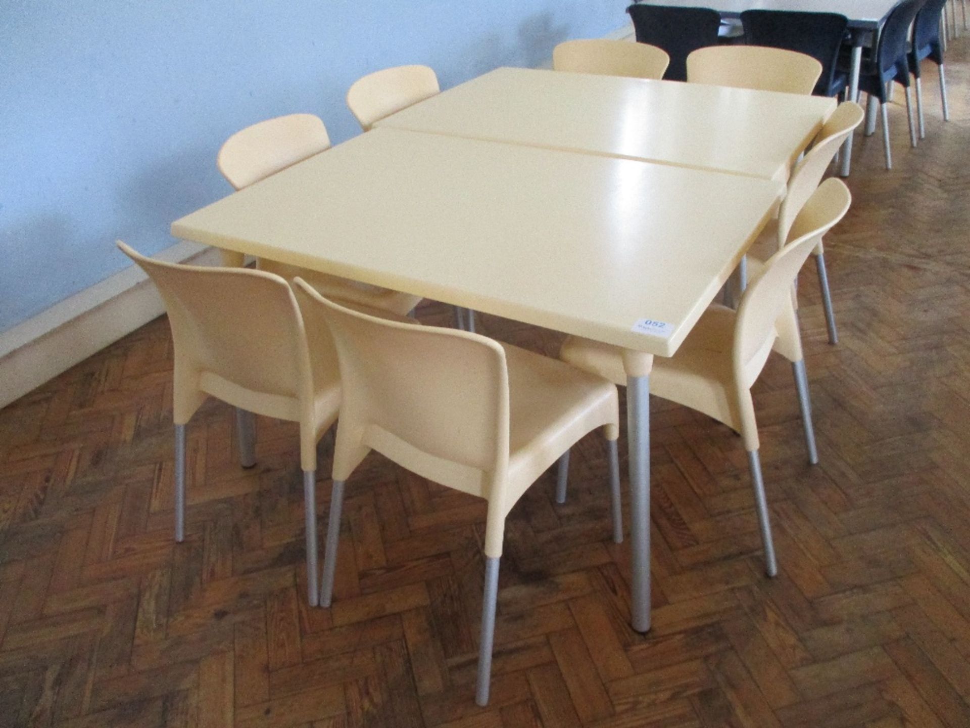 (2) Plastic Dining Tables and Chairs