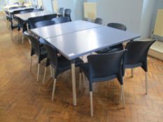 (2) Plastic Dining Tables and Chairs