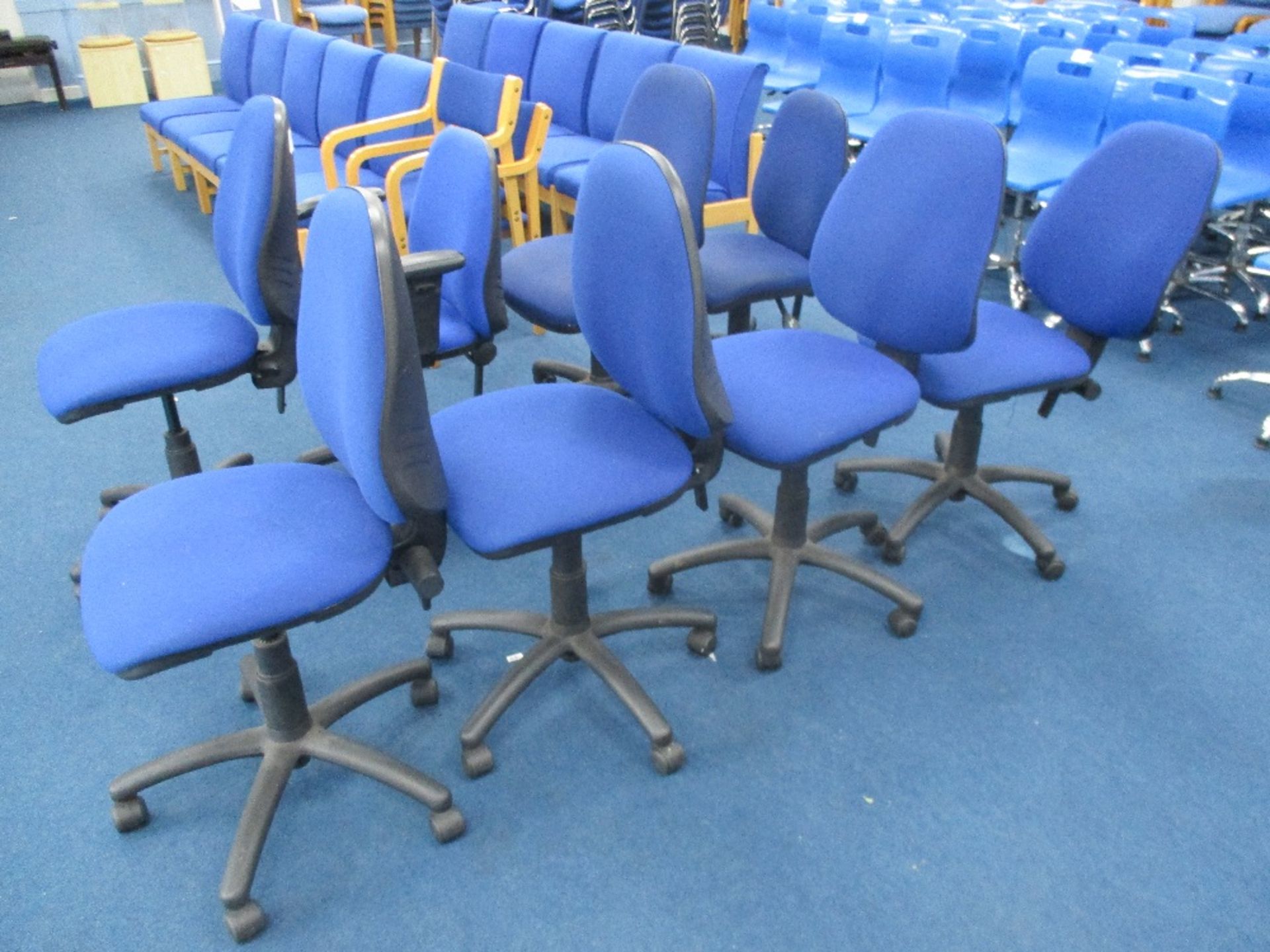 (4) Blue Upholstered Reception Chairs - Image 2 of 2