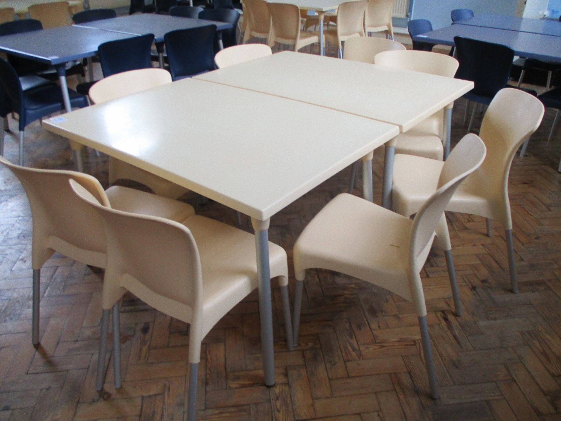 (2) Plastic Dining Tables and Chairs - Image 2 of 2