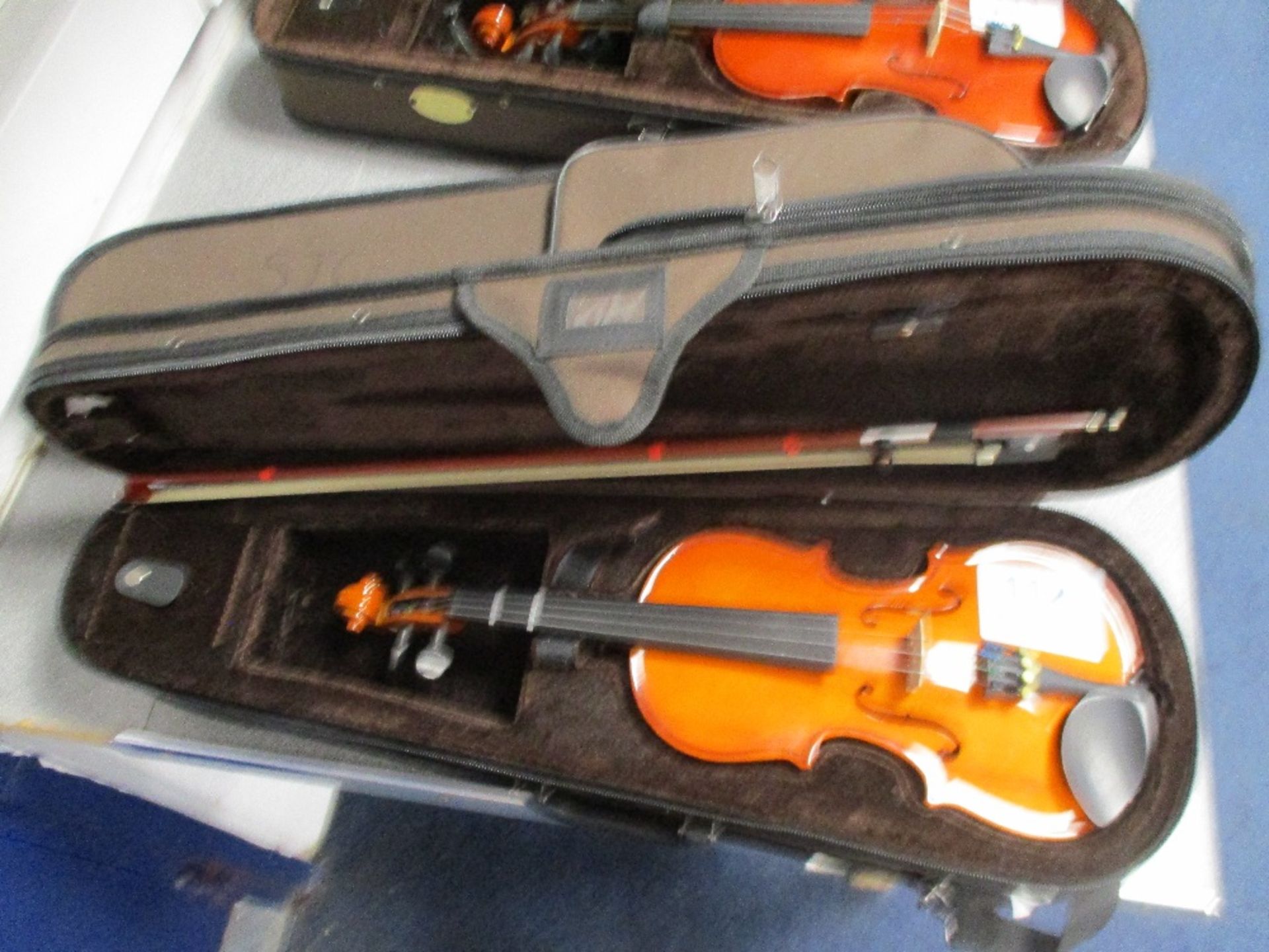 (2) 1/8 Violin Bow and Case