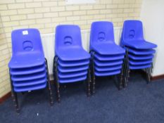 (38) Plastic Stacking Chairs