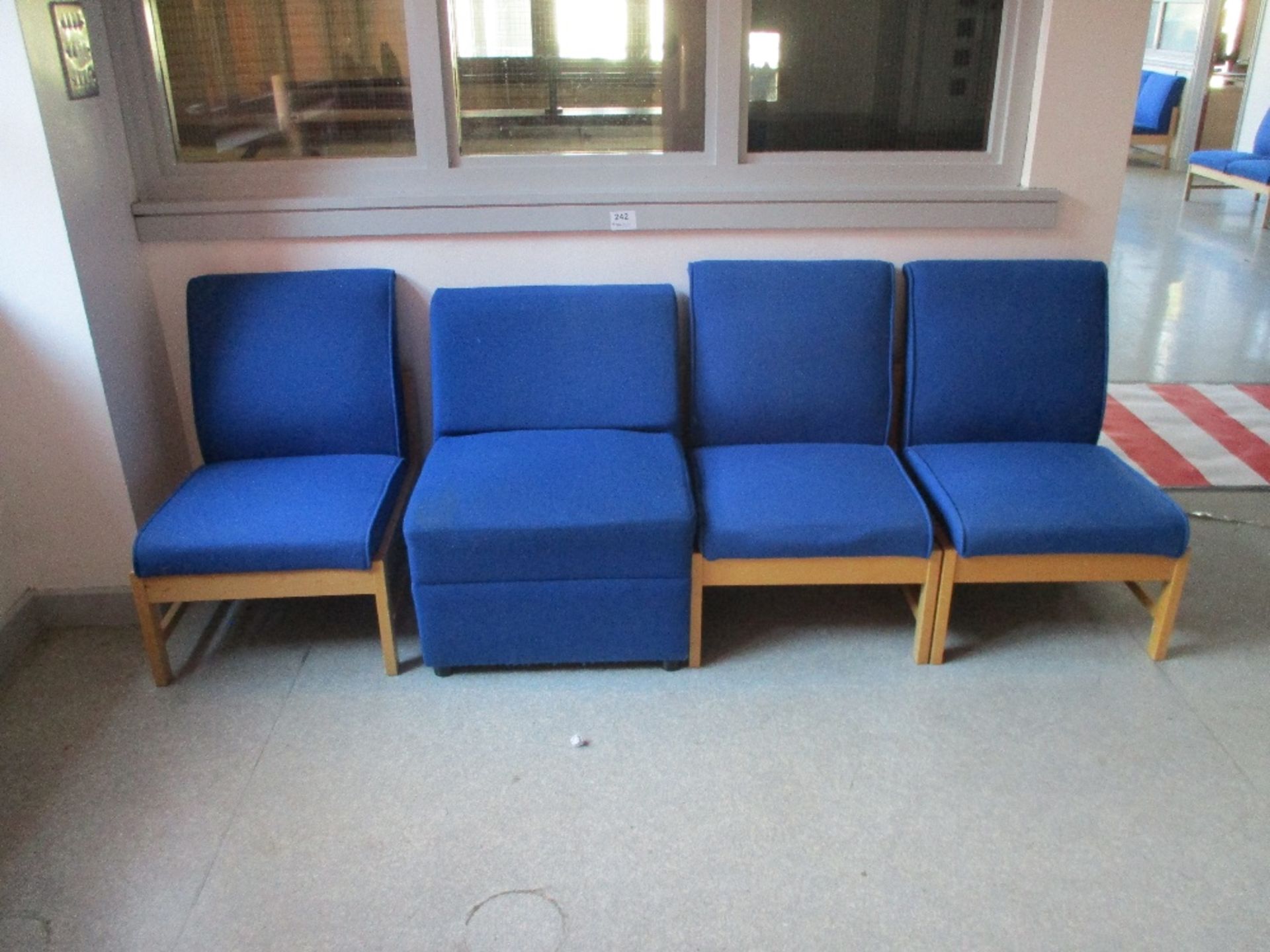 Blue Farbic Chair - Image 2 of 3