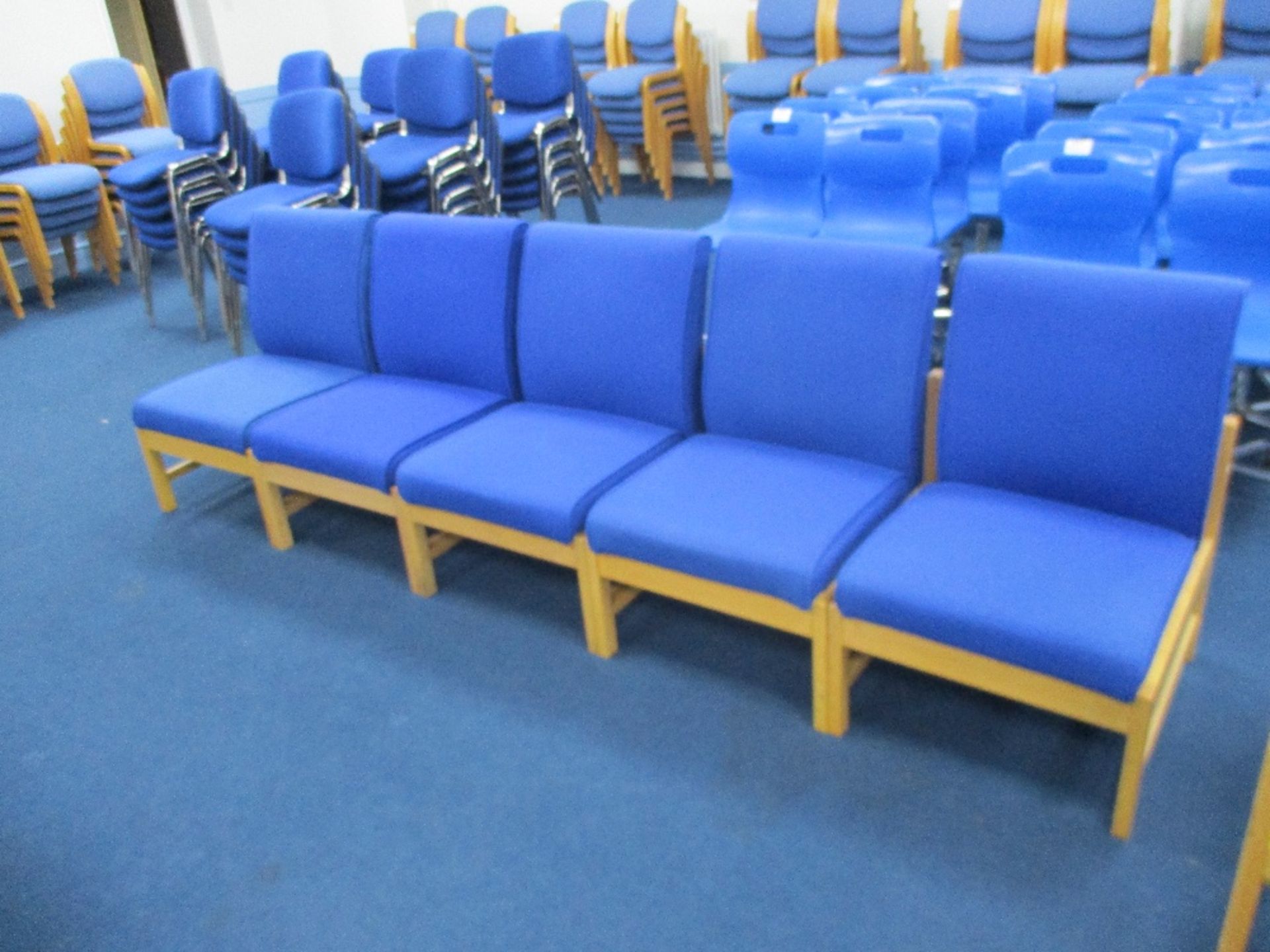 (5) Blue Upholstered Chair - Image 2 of 2