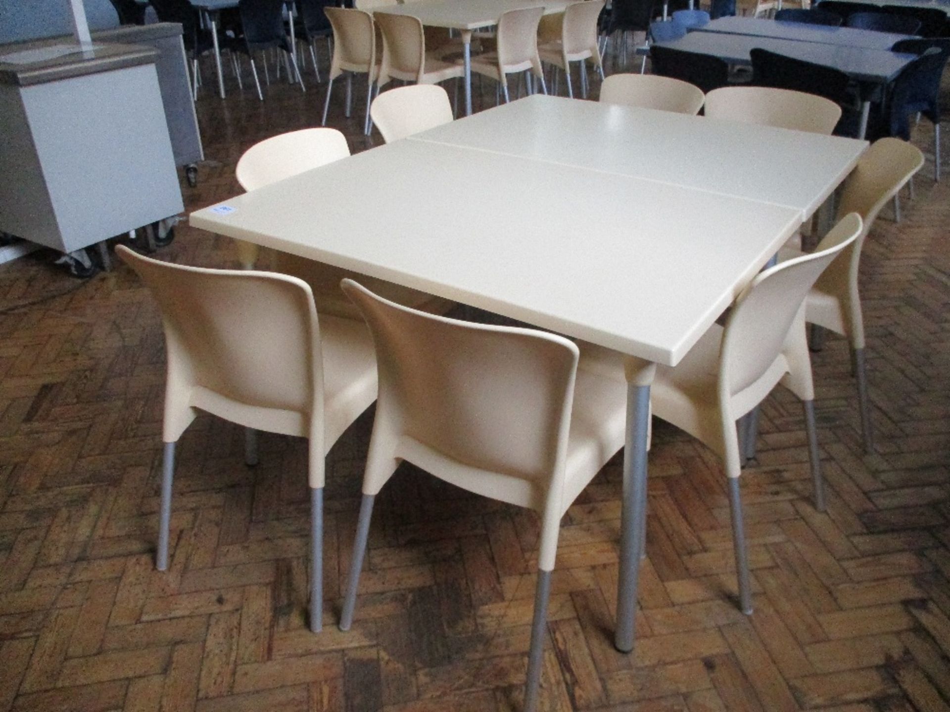 (2) Plastic Dining Tables and Chairs - Image 2 of 2
