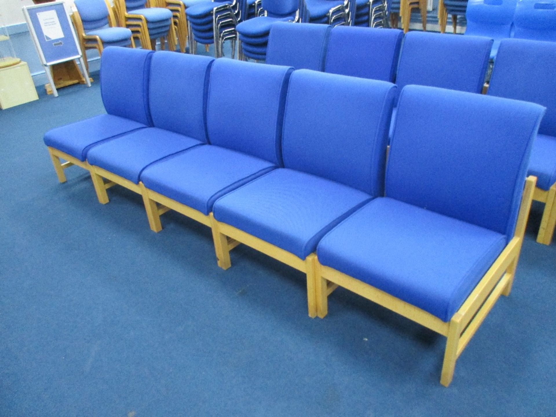 (5) Blue Upholstered Chair - Image 2 of 2
