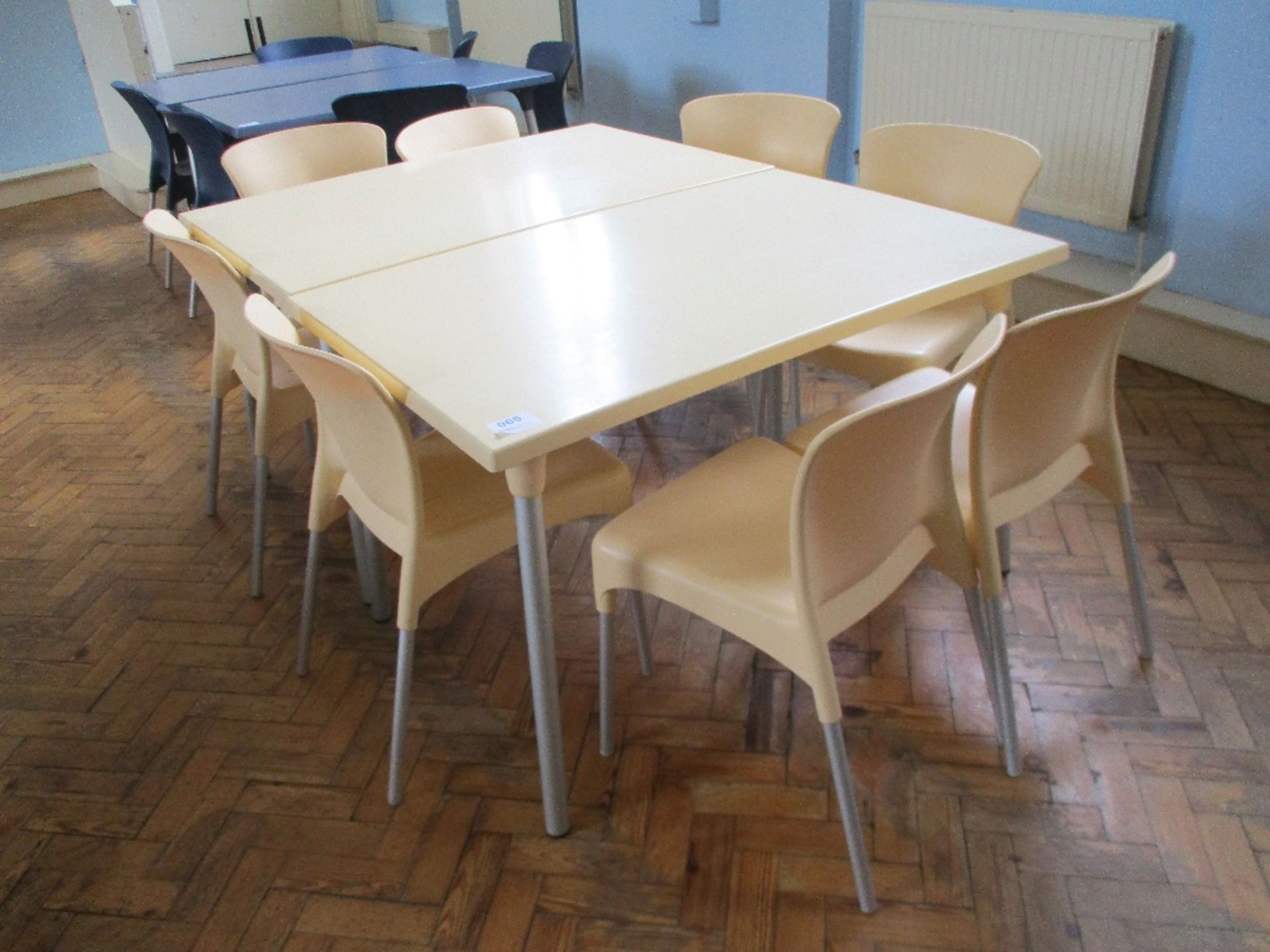 (2) Plastic Dining Tables and Chairs