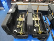 (2) Brass Trumpets