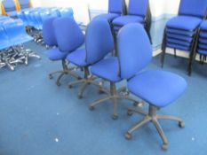 (4) Blue Upholstered Reception Chairs