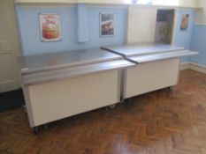 (2) Mobile Stainless Steel Servery Extension Pieces