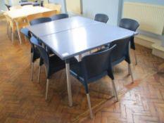 (2) Plastic Dining Tables and Chairs