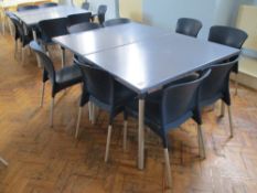 (2) Plastic Dining Tables and Chairs