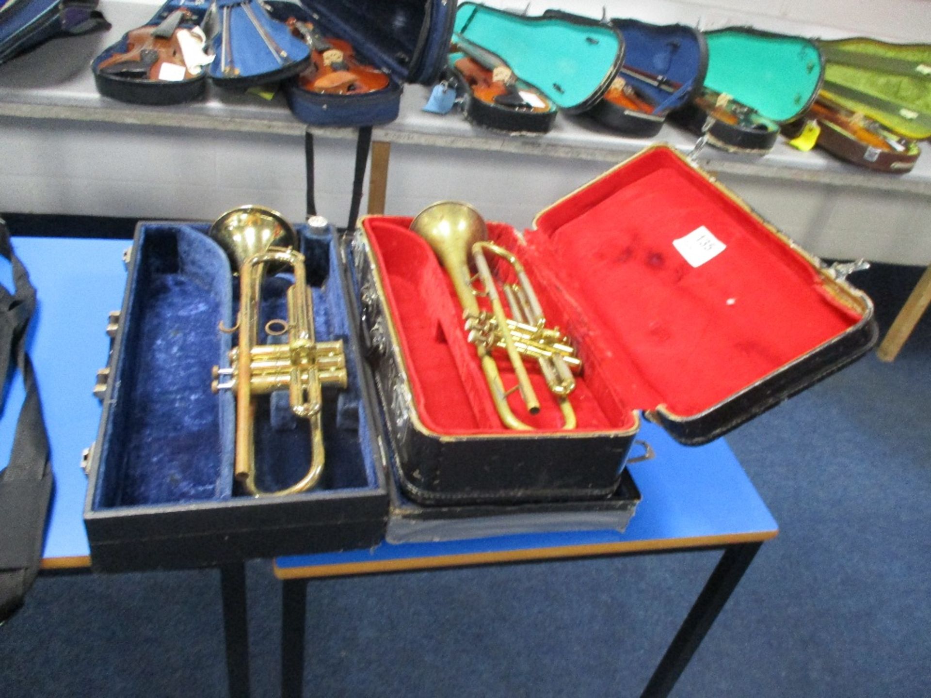 (2) Brass Trumpets