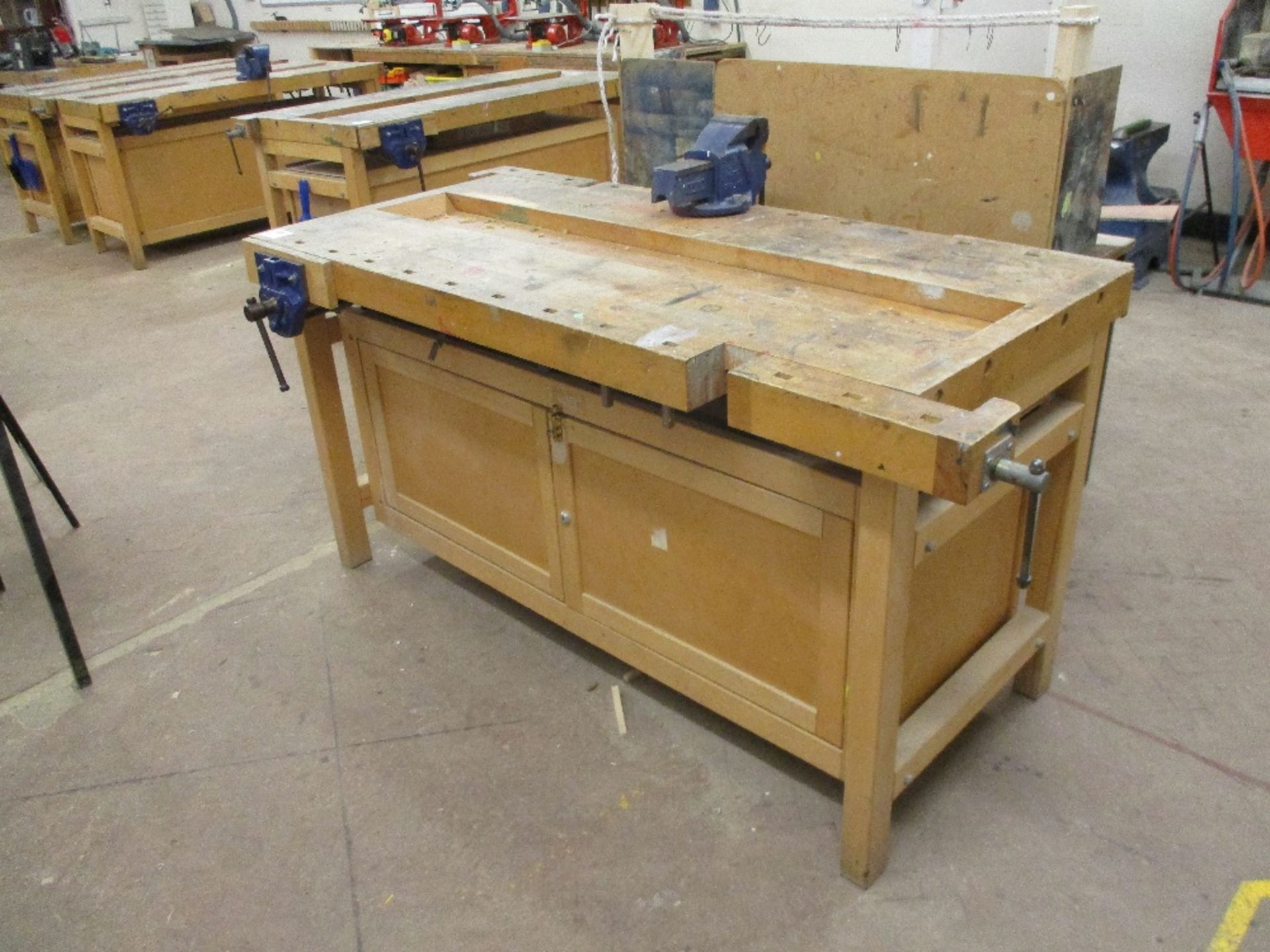 Pair of Wooden Workbenches - Image 2 of 3