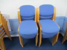 (10) Light Blue Upholstered Chairs