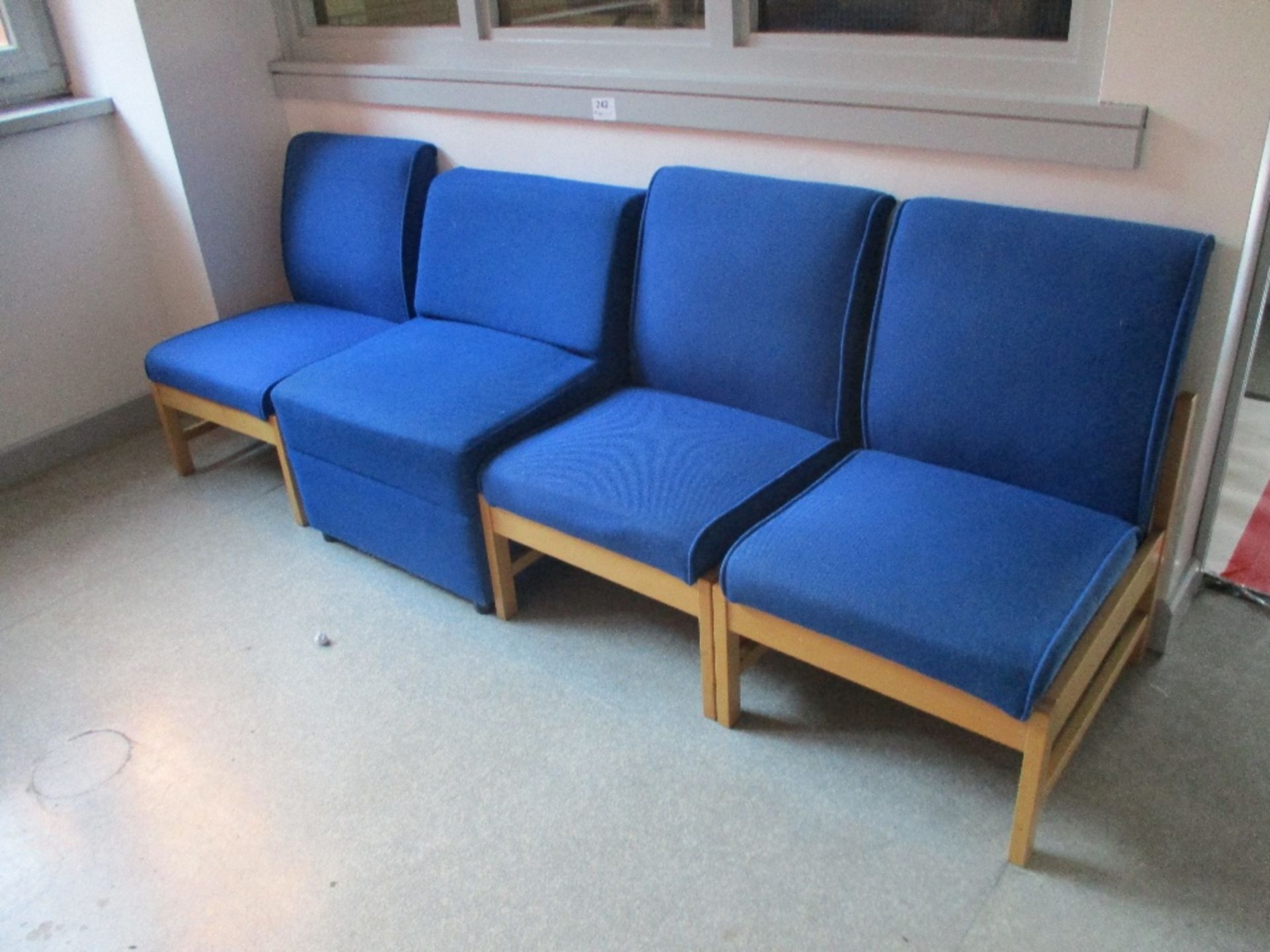 Blue Farbic Chair - Image 3 of 3