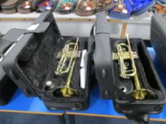 (2) Brass Trumpets