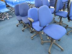 (4) Blue Upholstered Reception Chairs