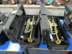 (2) Brass Trumpets