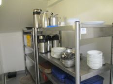 (2) Stainless Steel Shelf Units and Contents