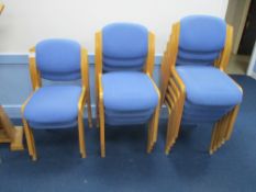 (11) Light Blue Upholstered Chairs