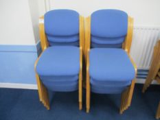(10) Light Blue Upholstered Chairs