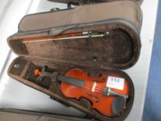 (2) 1/4 Violin Bow and Case