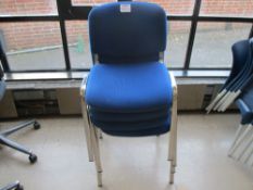 (4) Upholstered Stacking Chairs