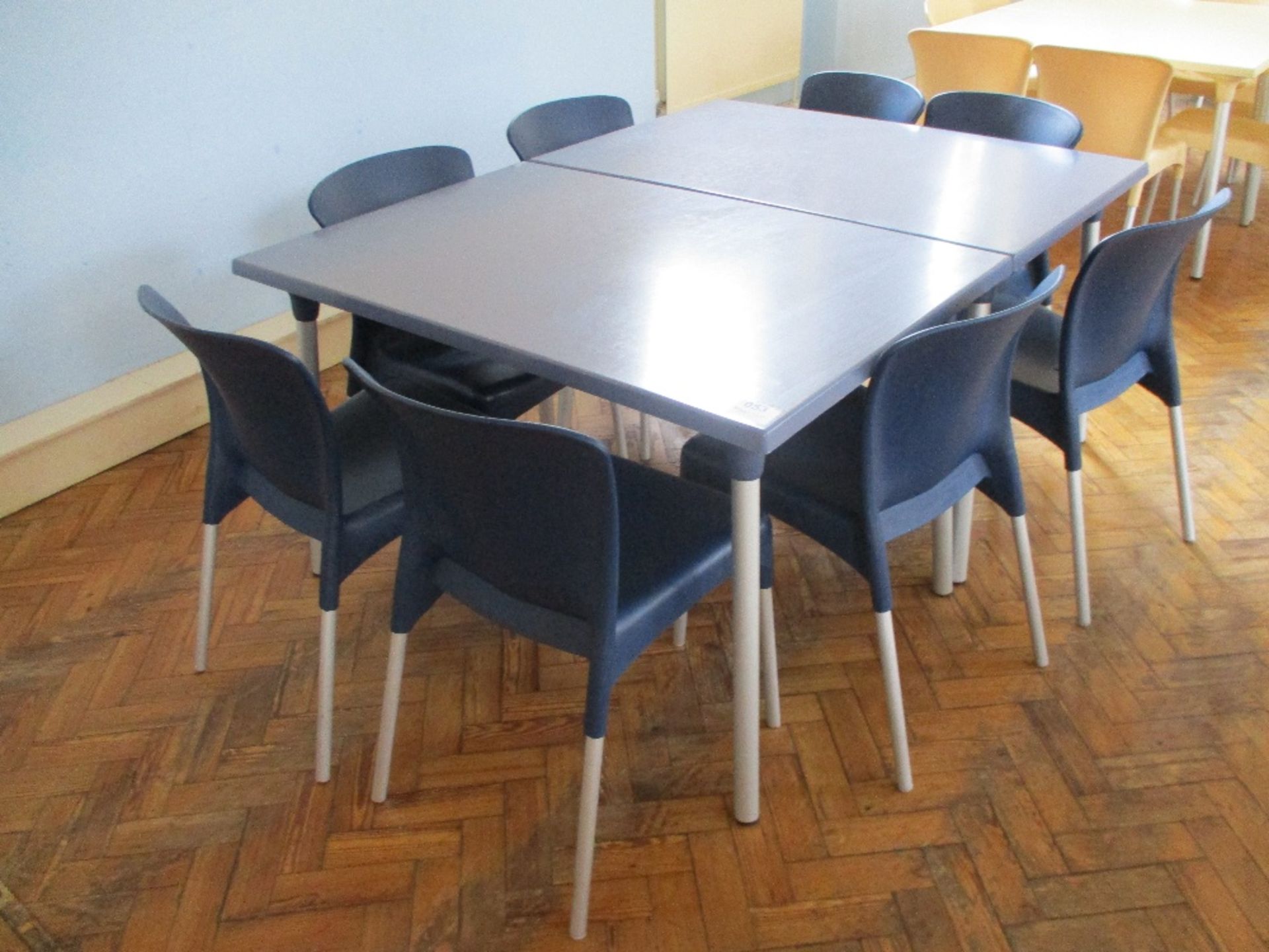 (2) Plastic Dining Tables and Chairs