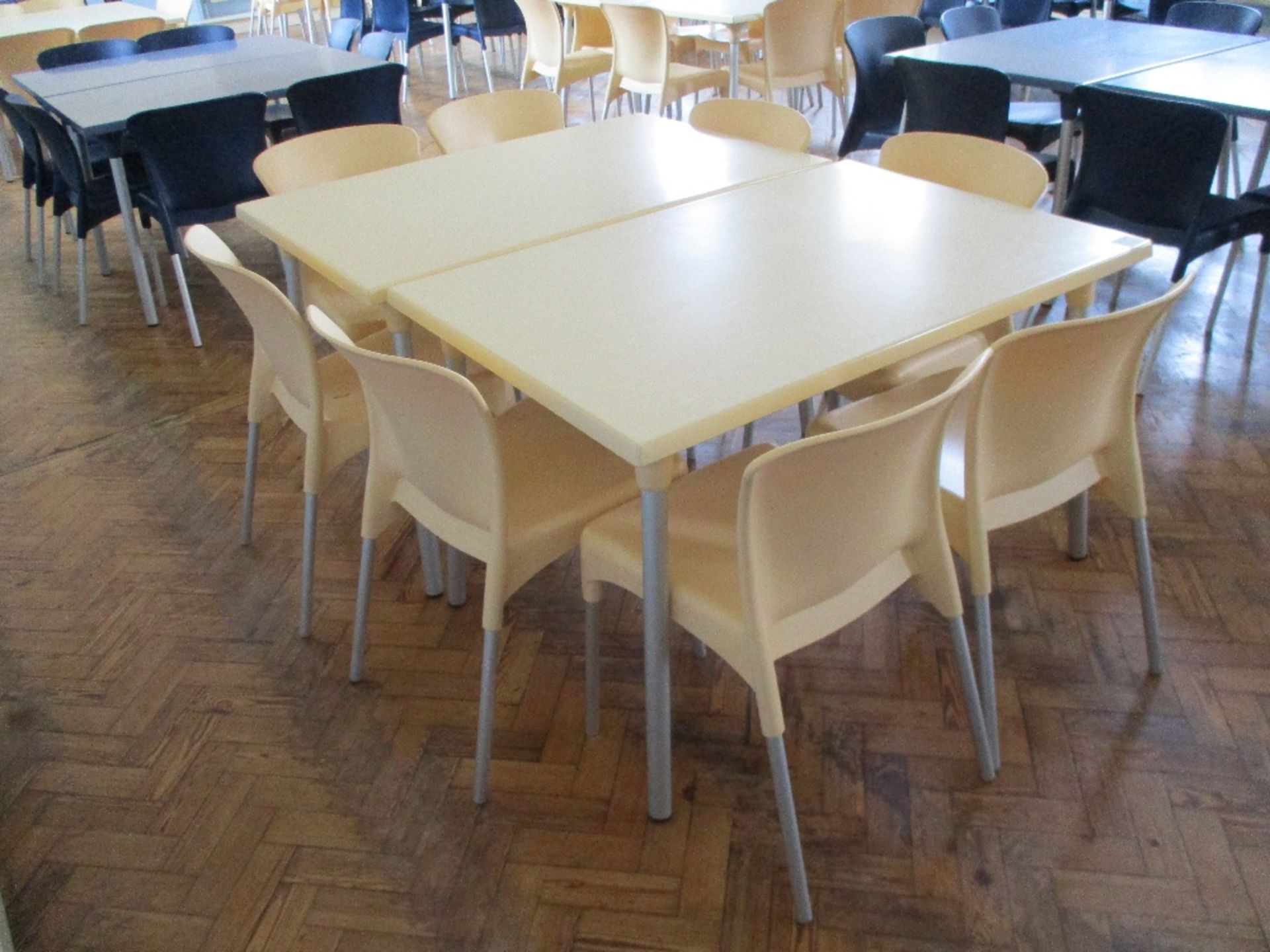 (2) Plastic Dining Tables and Chairs - Image 2 of 2