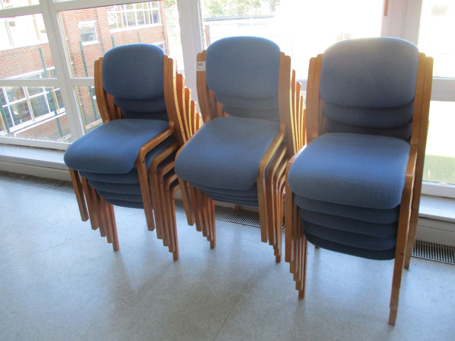 (15) Blue Fabric Chairs - Image 2 of 2