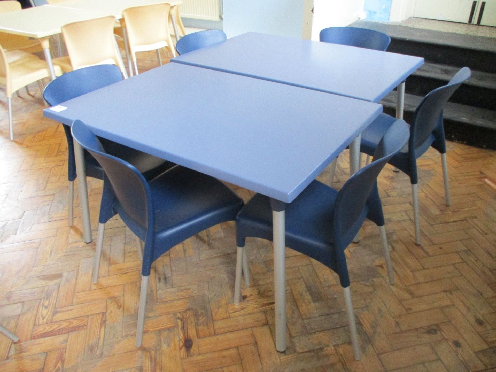 (2) Plastic Dining Tables and Chairs - Image 2 of 2