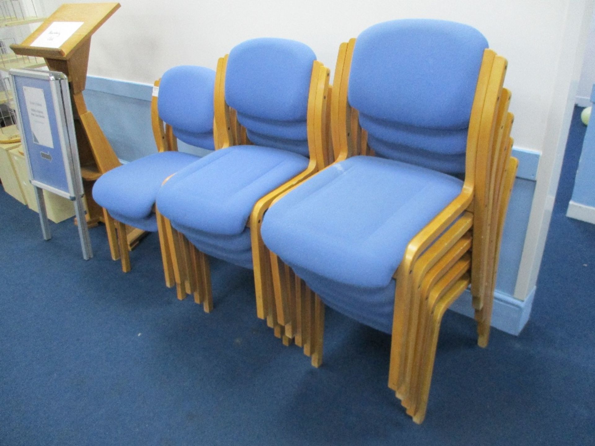 (11) Light Blue Upholstered Chairs - Image 2 of 2