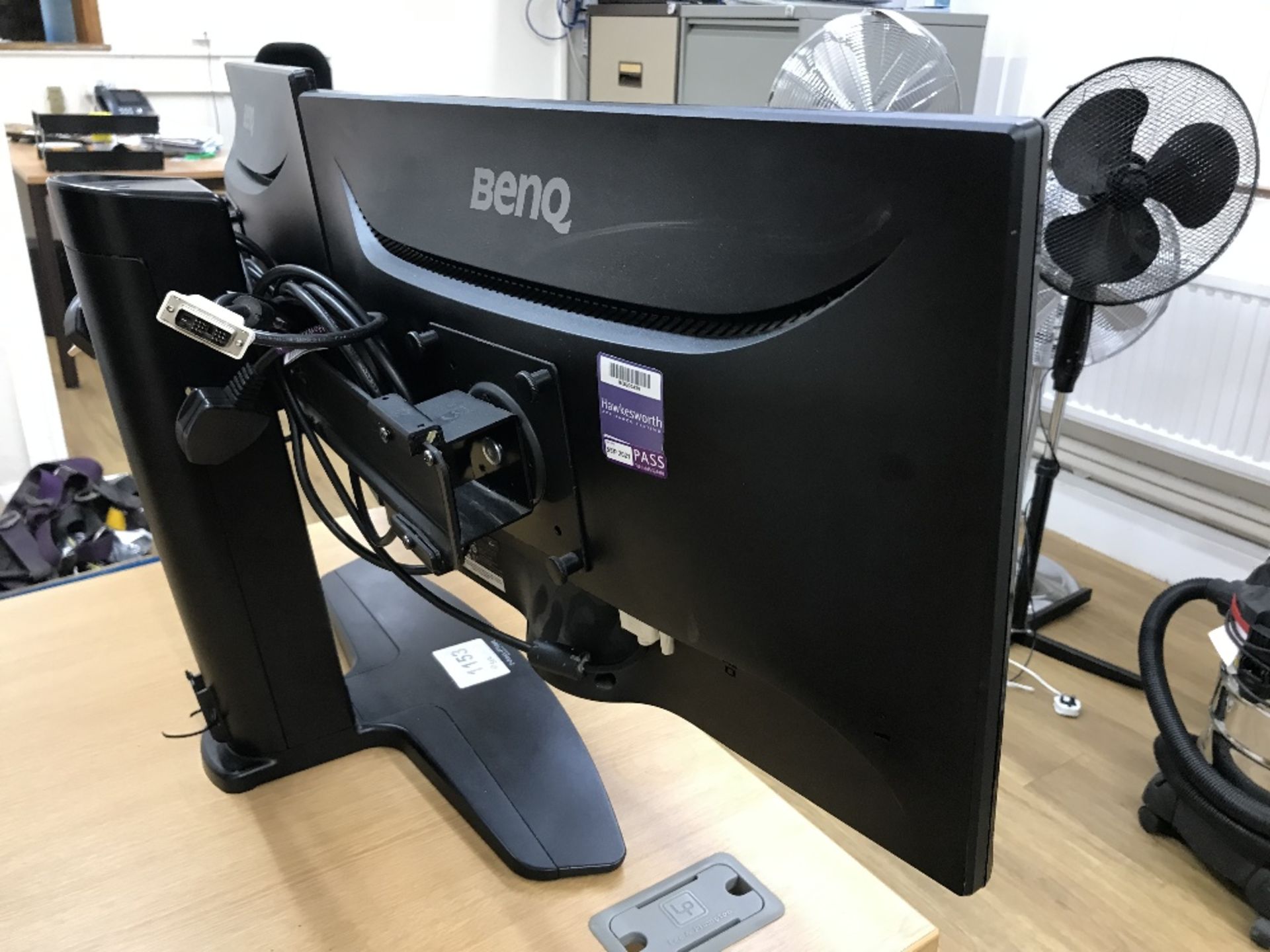 (2) Benq Computer Monitors With (1) Dual Monitor Stand - Image 2 of 2