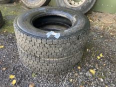 (2) Pirelli TR-01 295/80R 22.5 radial tubeless regroovable HGV tyres