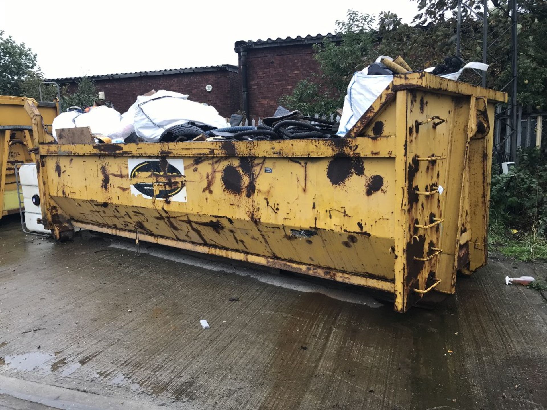 Half Height Hooklift Skip Unit c/w Contents