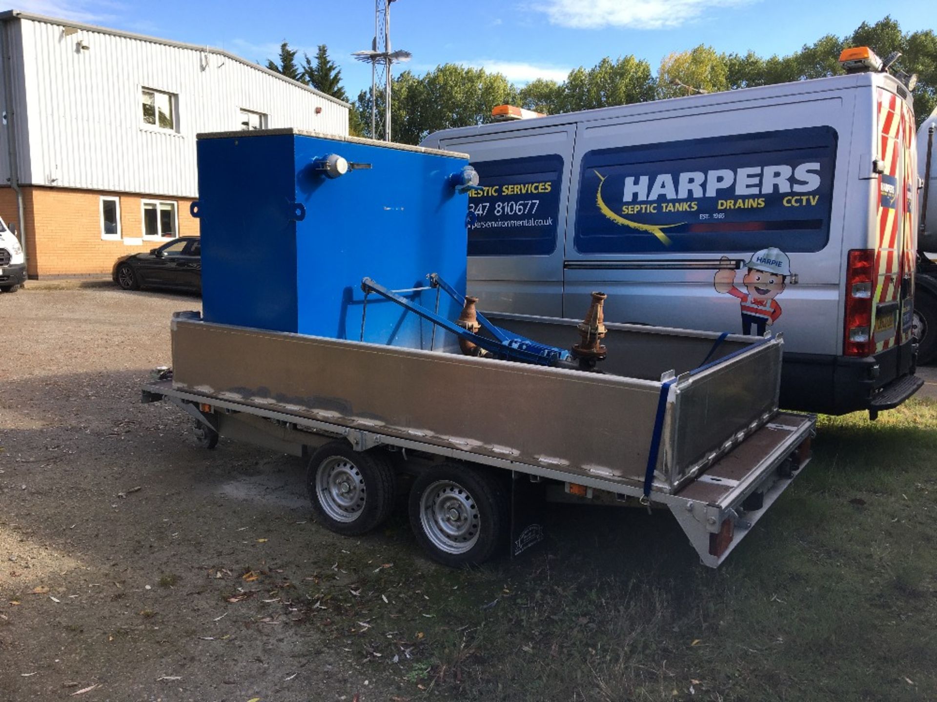 Graham Edwards Twin Axle Trailer, Trailer Mounted Dewatering Sys# & Galv Bunded Overspill Tray - Image 6 of 26