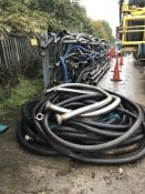 Large Quantity of Suction & Delivery Hoses & Storage Rack