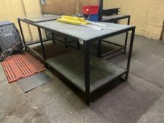 Metal Workbench with contents