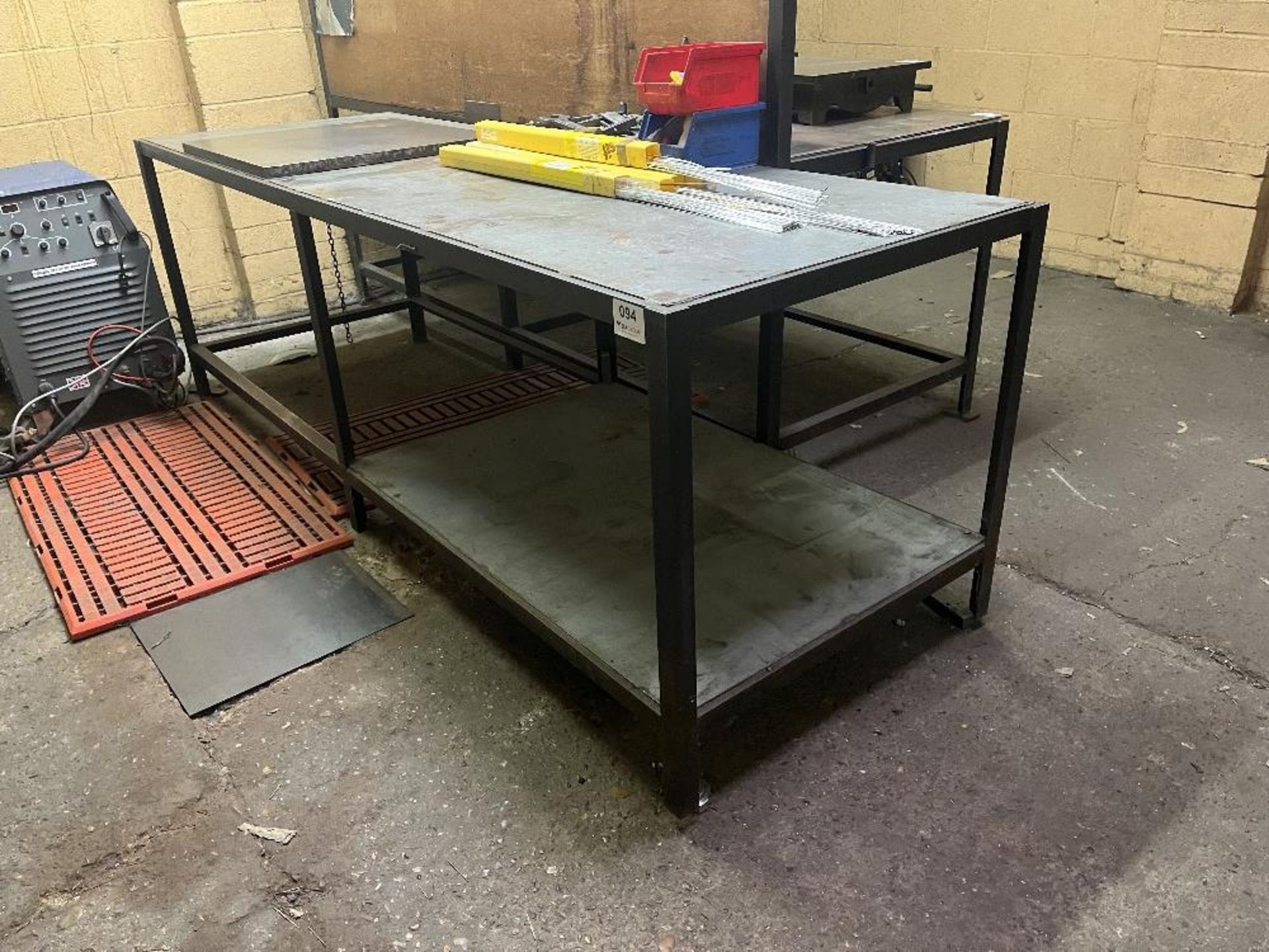 Metal Workbench with contents