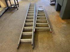 6 tred step ladder with double extension ladder