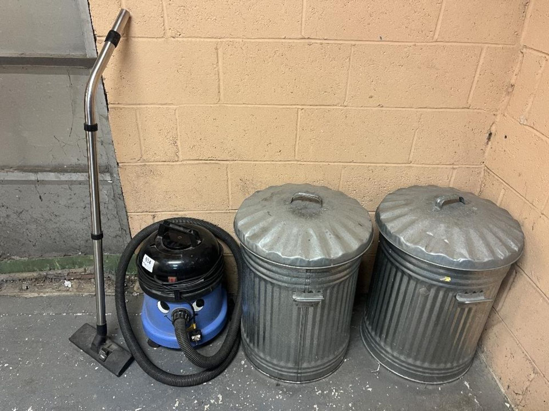 Numatic vacuum cleaner and (2) Metal bins - Image 2 of 2